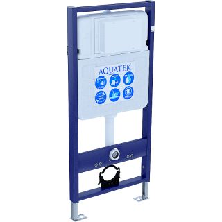 Комплект унитаза с инсталляцией Aquatek Set AQUATEK ВЕГА-012 4в1 с сиденьем Микролифт и Черной матовой клавишей смыва